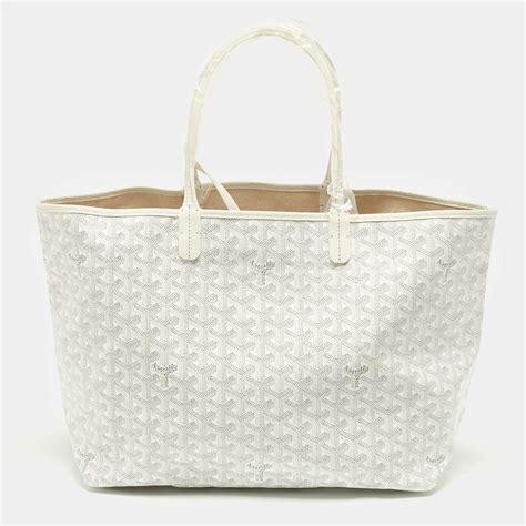 Leather handbag Goyard White in Leather 